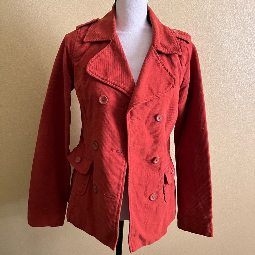 Corduroy orange jacket